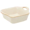 Fuente cuadrada beige 12cm