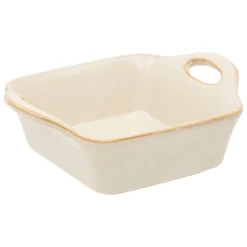 Fuente cuadrada beige 12cm