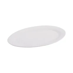 Fuente Ovalada Blanco Tiza de Cerâmica 35cm