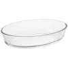 Fuente ovalada para horno de vidrio con tapa