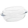 Fuente ovalada transparente 34cm