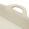 Fuente rectangular beige 23cm