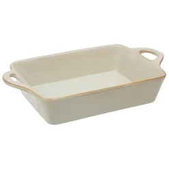 Fuente rectangular beige 23cm