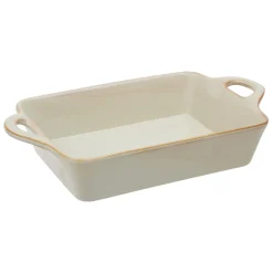 Fuente rectangular beige 30cm