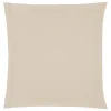 Funda de almohada beige de algodón percal 63x63cm
