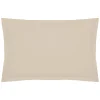 Funda de almohada beige de algodón percal 50x70cm