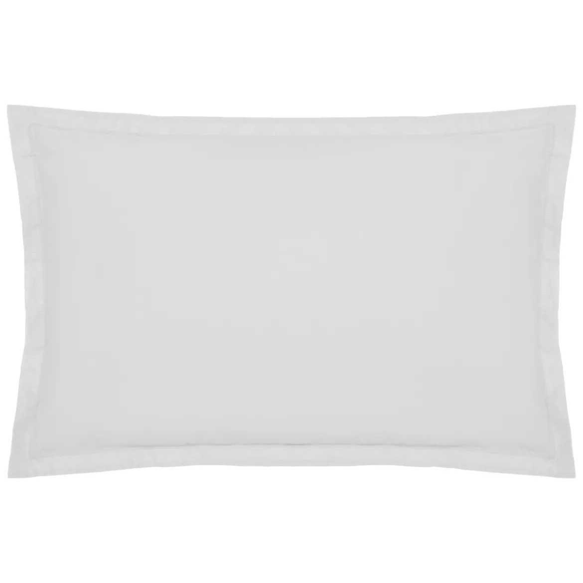 Funda de almohada blanca de algodón percal 50x70cm