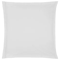 Funda de almohada blanca de algodón percal 63x63cm