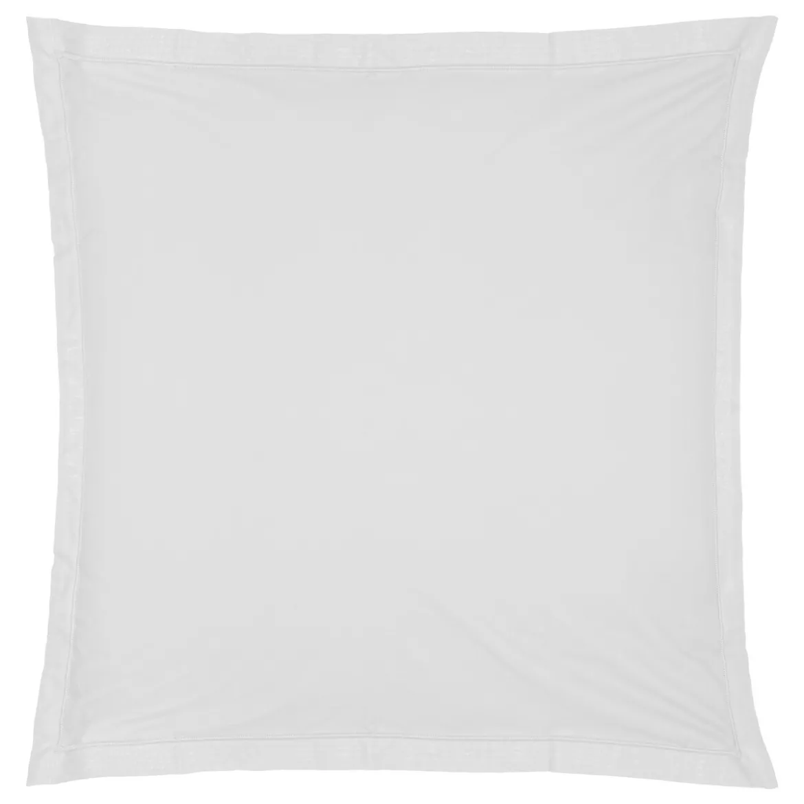 Funda de almohada blanca de algodón percal 63x63cm