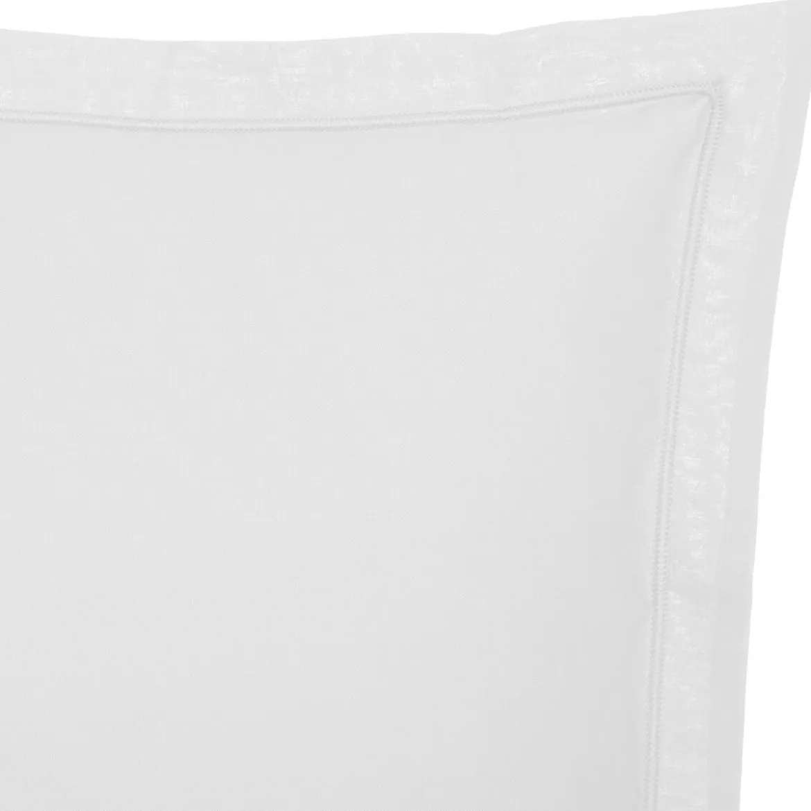 Funda de almohada blanca de algodón percal 63x63cm