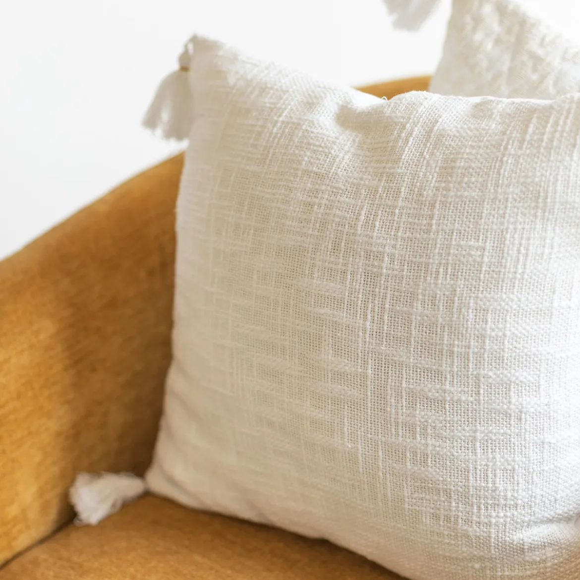 Funda de almohada SLUB blanca 40x40cm