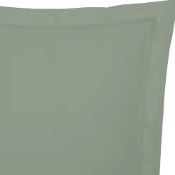 Funda de almohada verde de algodón percal 50x70cm