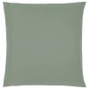Funda de almohada verde de algodón percal 63x63cm