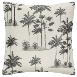 Funda De Cojín Palma Lurex Crudo Y Negro 40x40cm