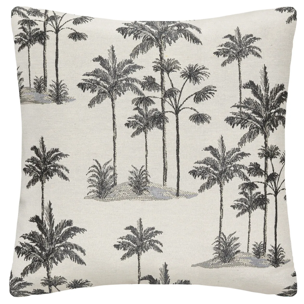Funda De Cojín Palma Lurex Crudo Y Negro 40x40cm