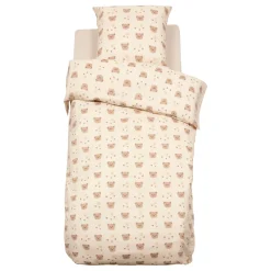 Funda nórdica y almohada BILLIE beige de algodón