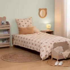Funda nórdica y almohada BILLIE beige de algodón