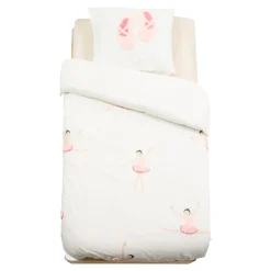 Funda nórdica y almohada TUFY rosa de algodón