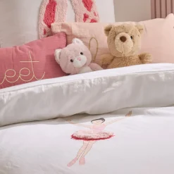 Funda nórdica y almohada TUFY rosa de algodón