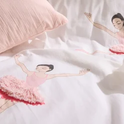 Funda nórdica y almohada TUFY rosa de algodón