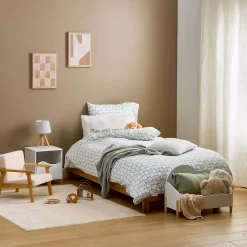 Funda nórdica y funda de cojín corazón 200x140cm
