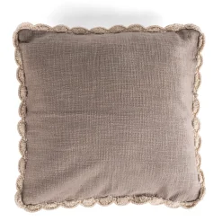 Funda para cojín OLIVIA de algodón beige