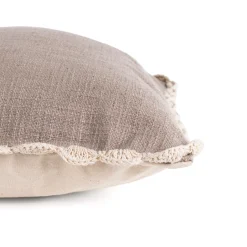 Funda para cojín OLIVIA de algodón beige