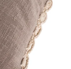 Funda para cojín OLIVIA de algodón beige