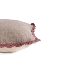 Funda para cojín OLIVIA de algodón rosa