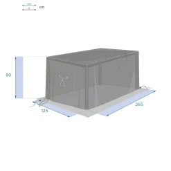 Funda protectora para mesa rectangular L