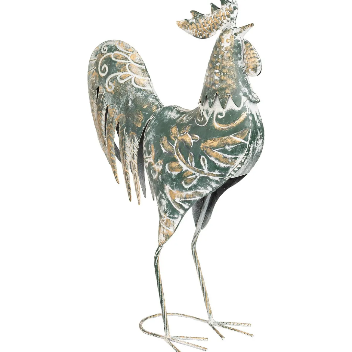 Gallo decorativo CONOR de metal 54cm