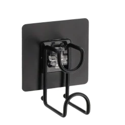 Gancho Para Baño De Metal Con Adesivo Negro
