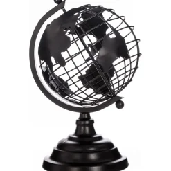Globo Terráqueo De Metal 18.5x17x27Cm