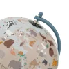 Gloco terráqueo con animales azul 20cm