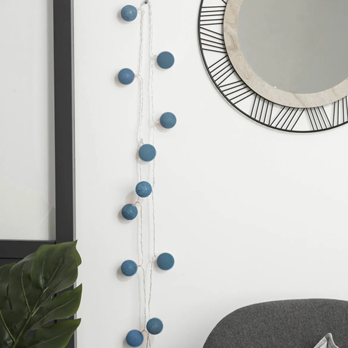 Guirnalda C/16 Bolas Led Azules