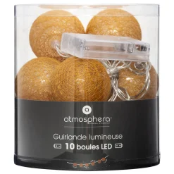 Guirnalda De 10 Bolas Led Mostaza 6Cm