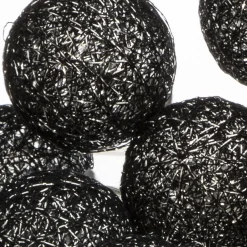 Guirnalda De 10 Bolas Led Negras 6Cm