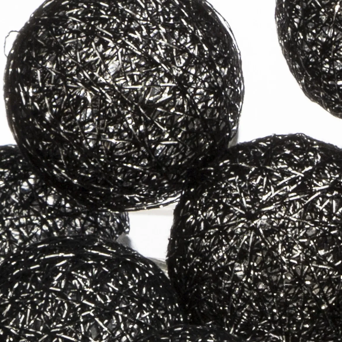 Guirnalda De 10 Bolas Led Negras 6Cm