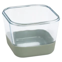 Hermético cuadrado SILIGLASS gris 0,8L