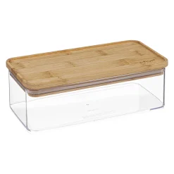 Hermético ESKE apilable con tapa de bambú