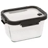 Hermético rectangular CLIPEAT de vidrio 1.8L