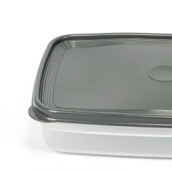 Hermético Rectangular C/Tapa Gris 2.2L