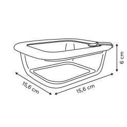 Hermético rectangular SILEAT 0,8L