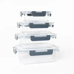 Hermético Rectangular Vidrio 0.37L