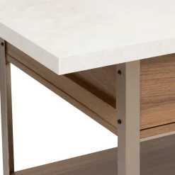 Isla de cocina COME marrón de mdf