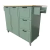 Isla de cocina DOMUS verde extensible