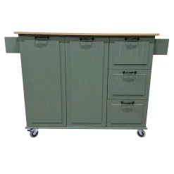 Isla de cocina DOMUS verde extensible