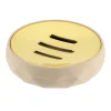 Jabonera Beige Y Dorada