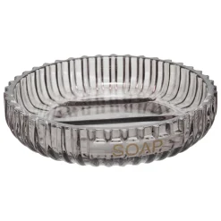 Jabonera GLASS gris de vidrio