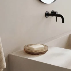 Jabonera wc SOLIS ámbar de vidrio